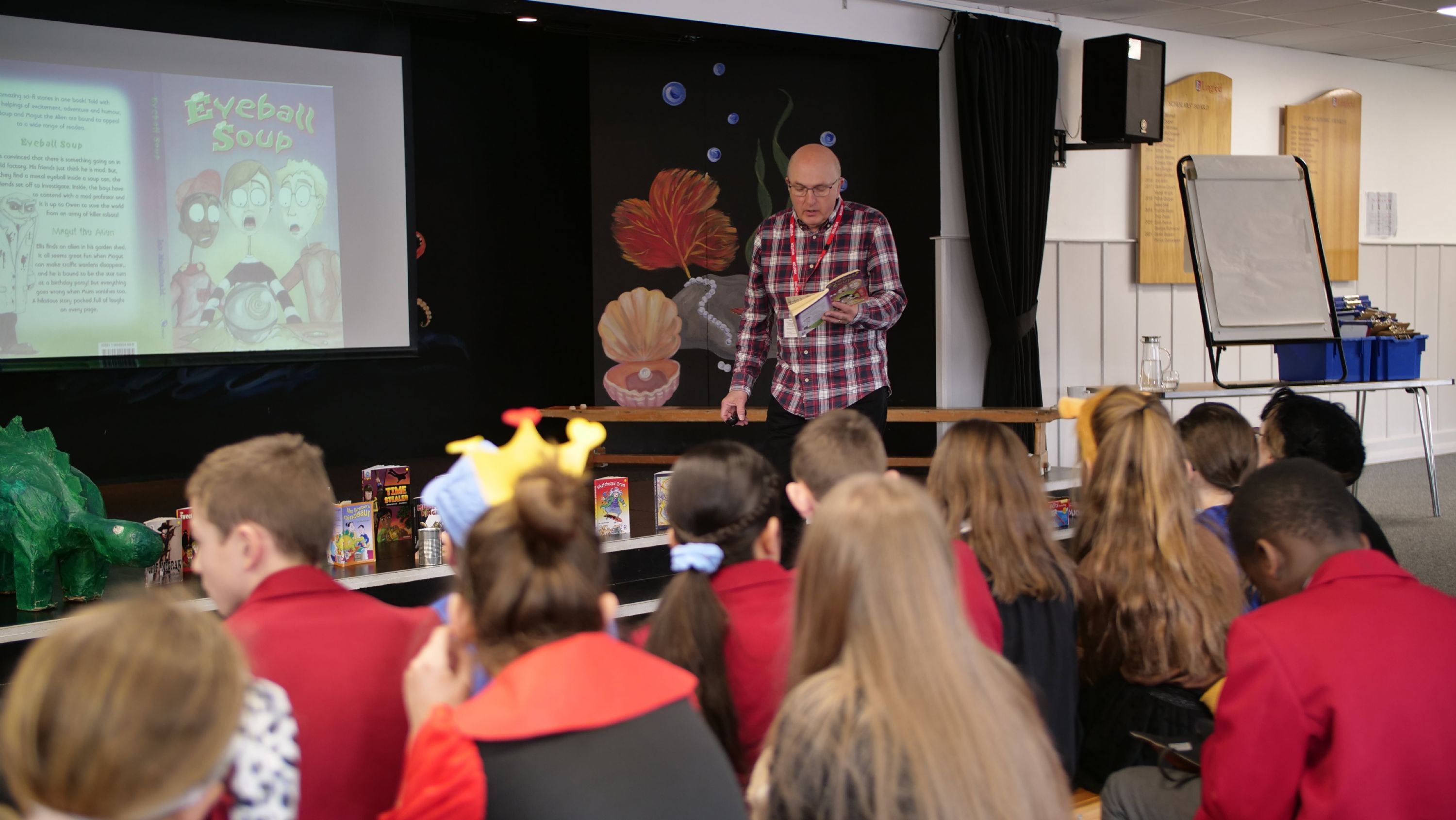 Children's author Ian MacDonald speaks to Prep School pupils