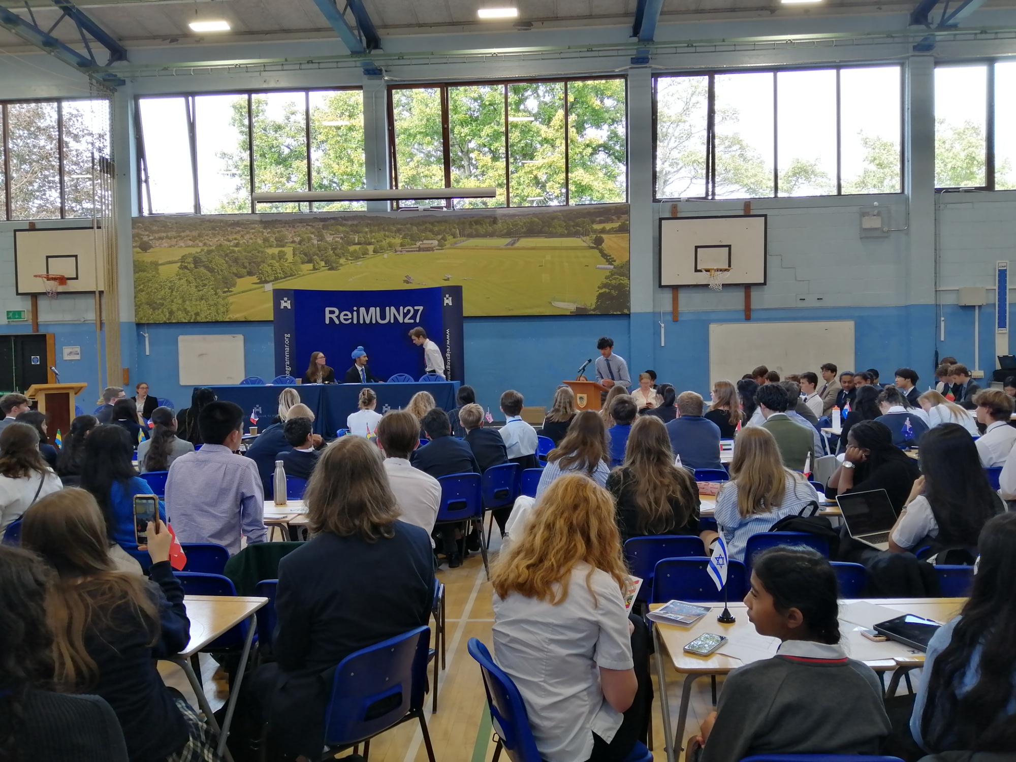 Lingfield delegate addressing ReiMUN