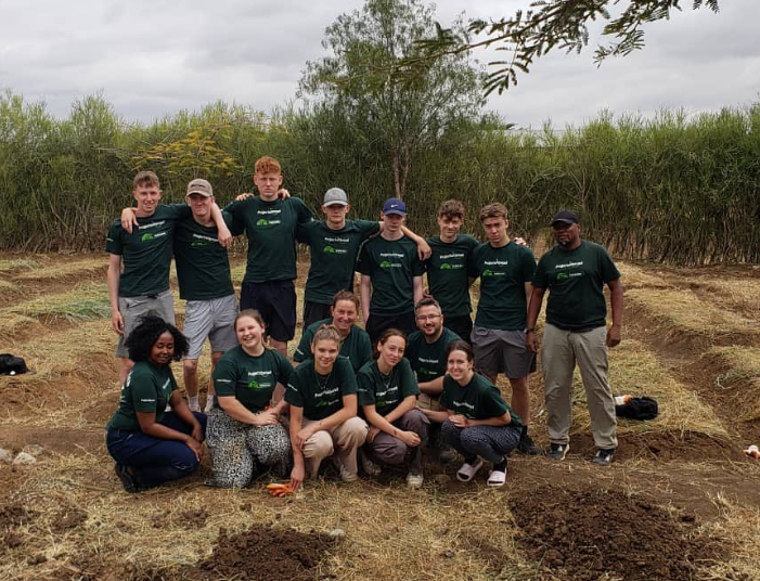 Sixth form  volunteering  team in Tanzania