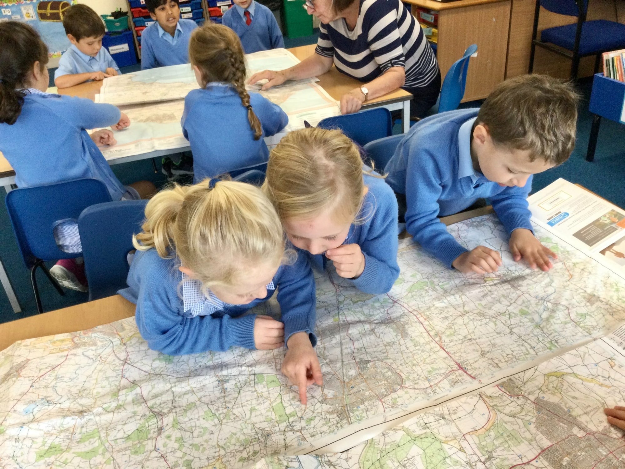Lingfield Prep School student learning geography and map reading
