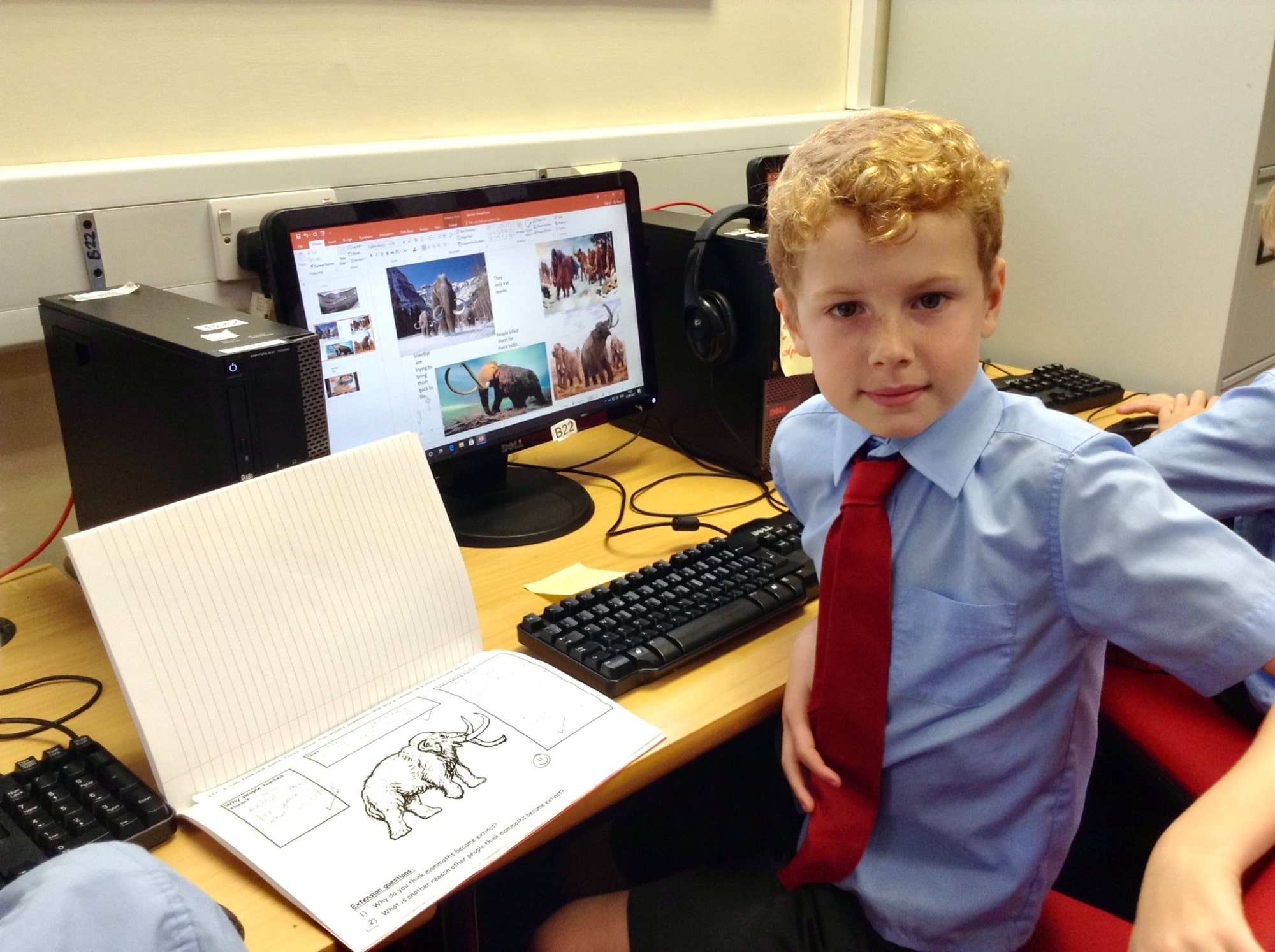 Lingfield Prep school student using a computer