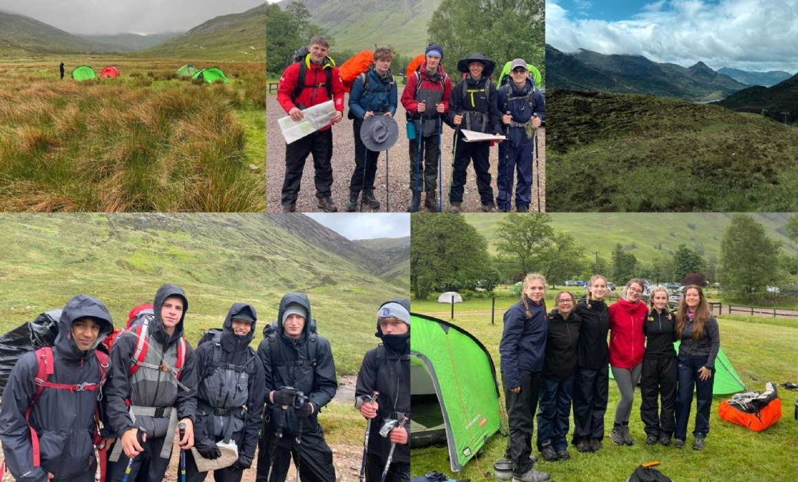 Lingfield students in Scotland on their Gold Duke of Edinburgh Expedition